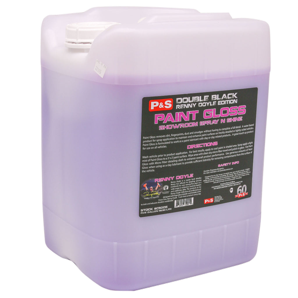 P&S Double Black Paint Gloss Showroom Spray N Shine - 5 gallons, buy at The Polishing School