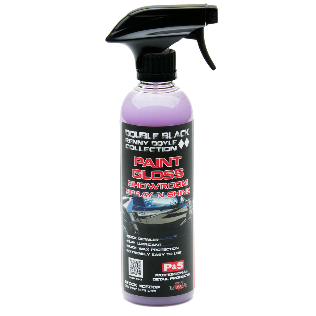 P&S Double Black Paint Gloss Showroom Spray N Shine - 1 pint, buy at The Polishing School
