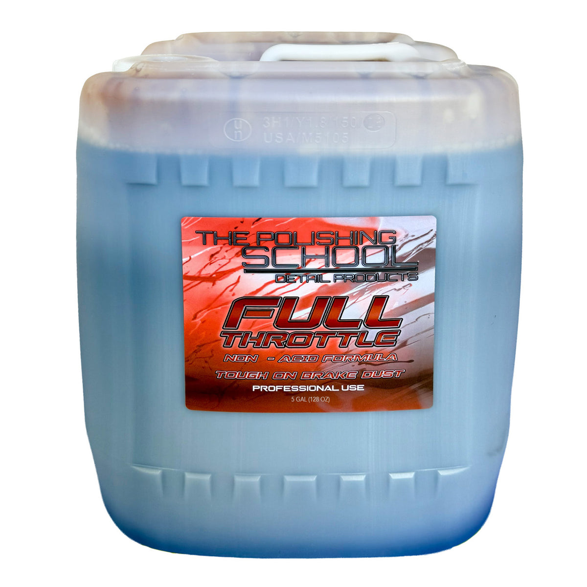 Full Throttle Premium Non-Acid Wheel & Tire Cleaner - 5 gallons, thepolishingschool.com