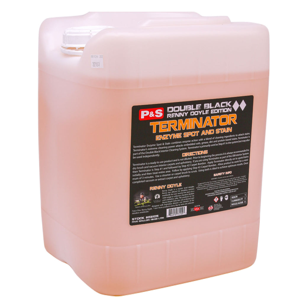 Double Black Terminator - Terminator Enzyme Spot and Stain Remover - 5 gallon, The Polishing School