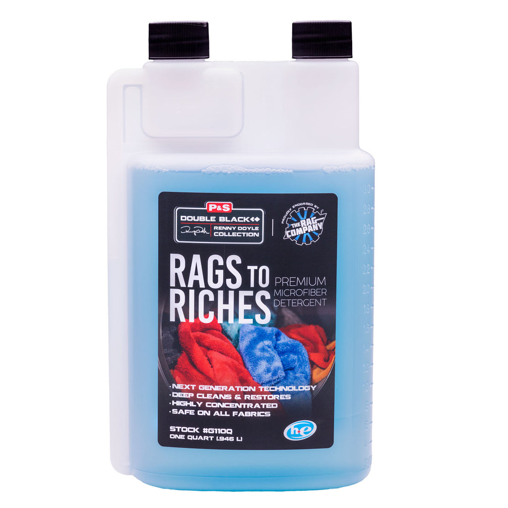 P&S Double Black Rags To Riches - Microfiber Detergent, 1 quart, Buy from The Polishing School